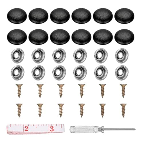 12 sett møbeltrekkknapper for tufting, skinnknapper, knappetrekk