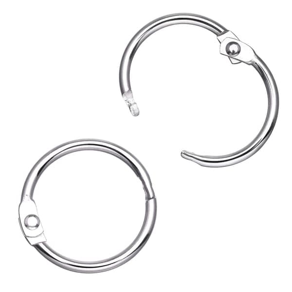 Hopeiset suihkuverhorenkaat 30 kpl 60 mm