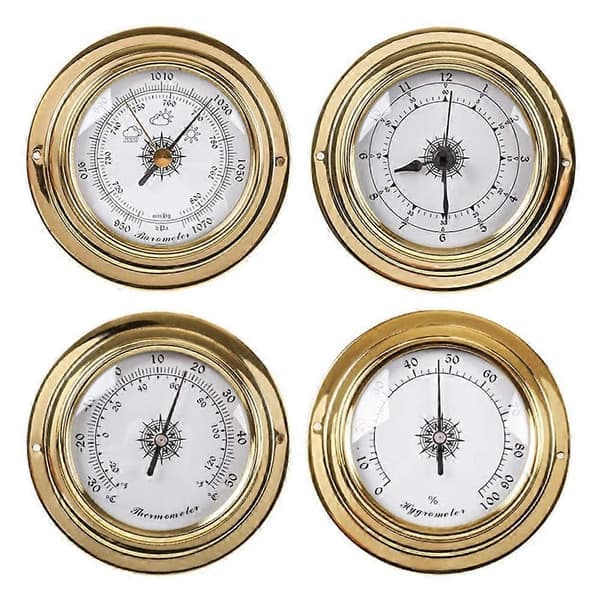 Analog väderstation - Barometer, termometer, hygrometer 4 delar