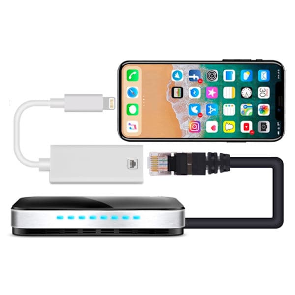 Lightning-Ethernet-sovitin iPhonelle ja iPadille - iOS 1