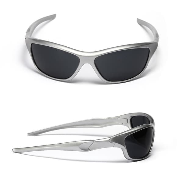 Y2K Solbriller Sports-solbriller, Sort Grå Black Grey Black Grey