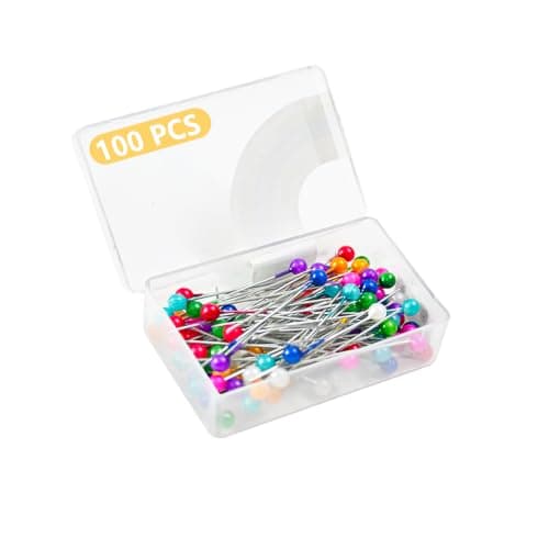 DTDNZKN 100 st synålar med glaskulhuvuden 100PCS