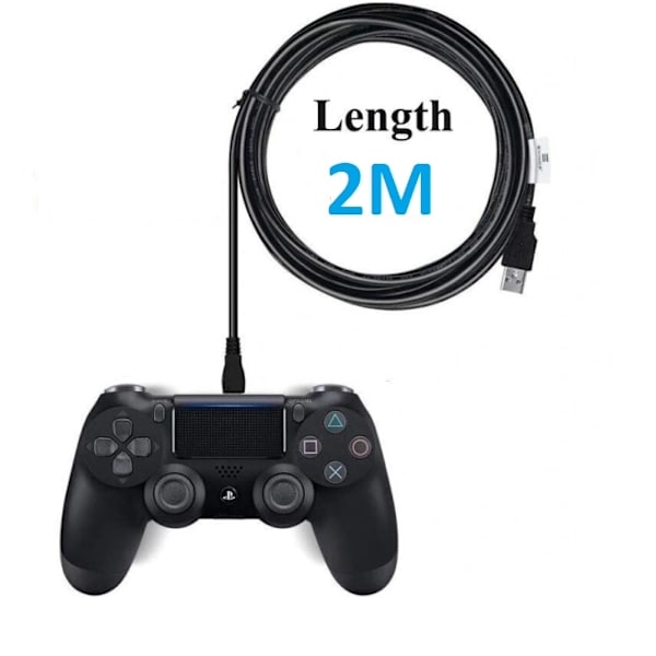 2M PS4 / Playstation 4 Opladerkabel Til Controller Sort