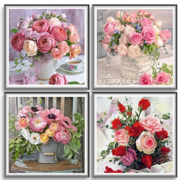 5D Diamantmaling Blomster Model 3 Model 3