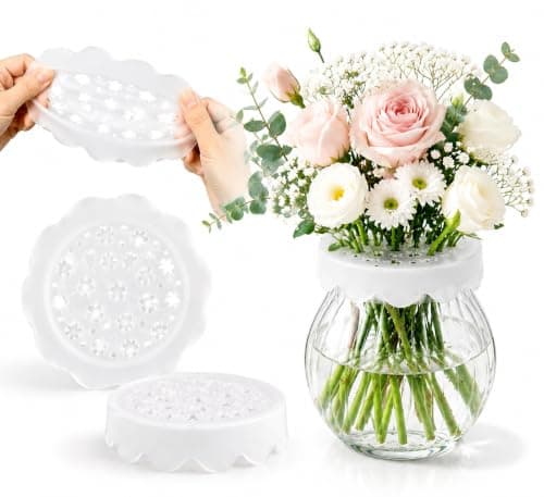 2-pack silikonrutnät för blomsterarrangemang till vaser, blomsterarrangemangshållare