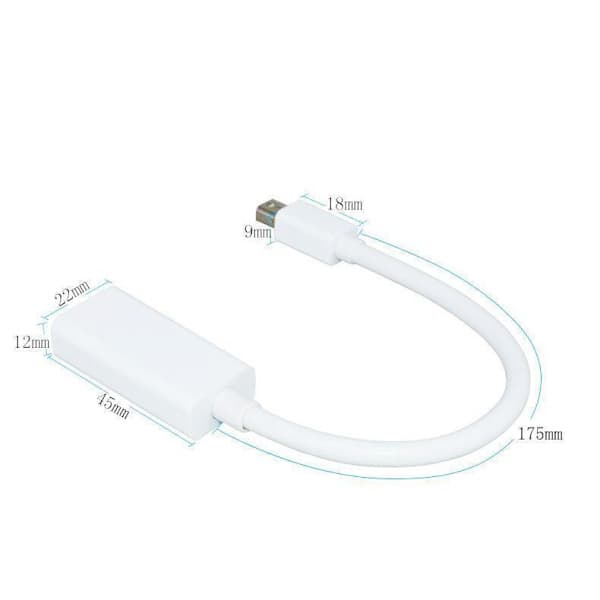 Macbook Thunderbolt Displayport-HDMI-sovitin musta musta black