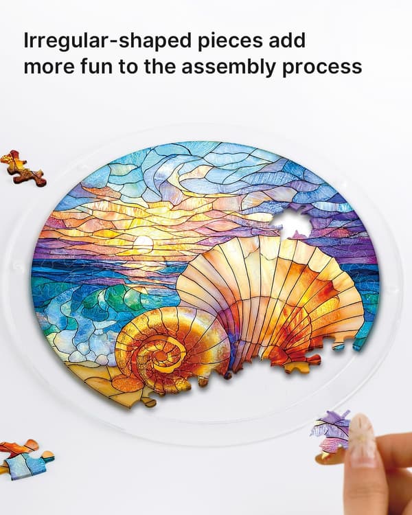 Akryl Suncatcher Pussel, Ocean Echo Shell-18,8 cm Ocean Echo Shell
