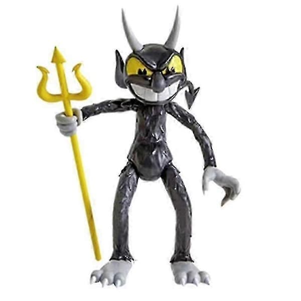 6 st Cup Head Anime Docka Figur Bakning Tårtdekoration Prydnader Barn Presentleksaker 9-11cm