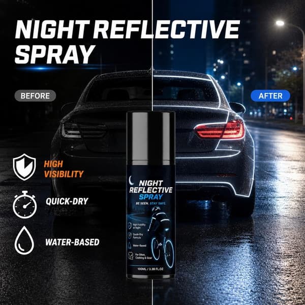 Nattreflekterende spray, klar reflekterende spraymaling 100ML 2pack