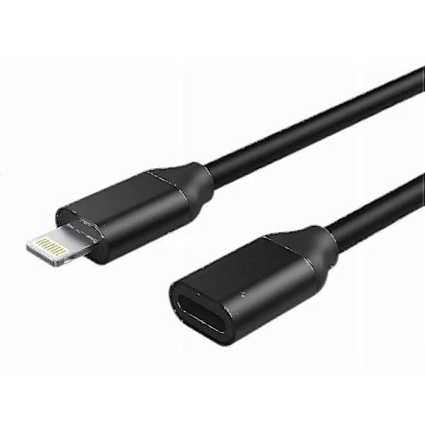 Lightning forlængerkabel 1,8 m til iPhone iPad, Apple MFi-certificeret iPhone forlængerledning hun til han-stik overførsel af lyd video musikdata