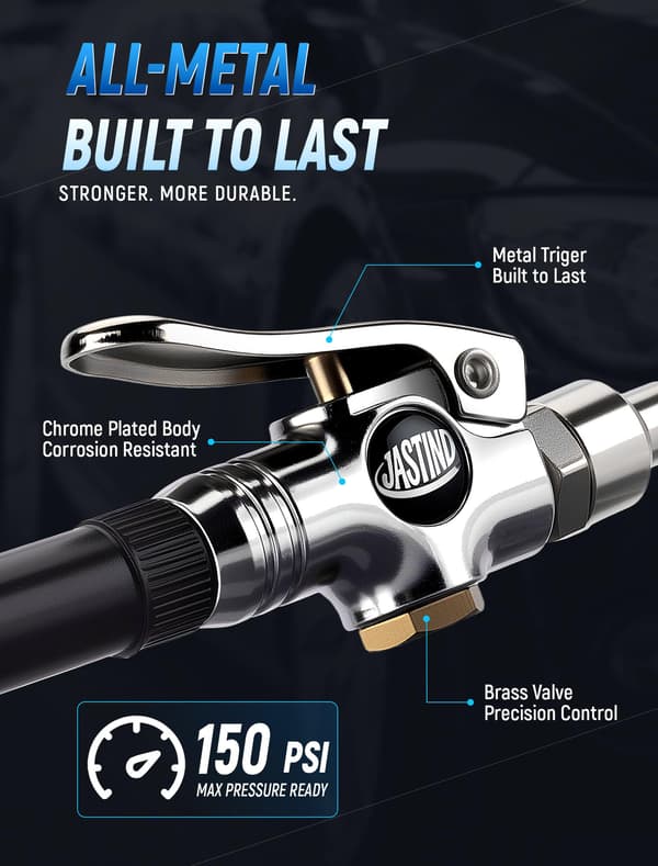 JASTIND Tornado Mini Luftpistol för Bildetaljering, 360° Svängbar Snabbkoppling