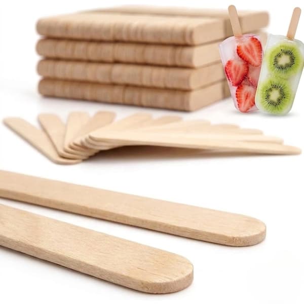 50 stk. ispinner, 4,5 tommer naturlig tre