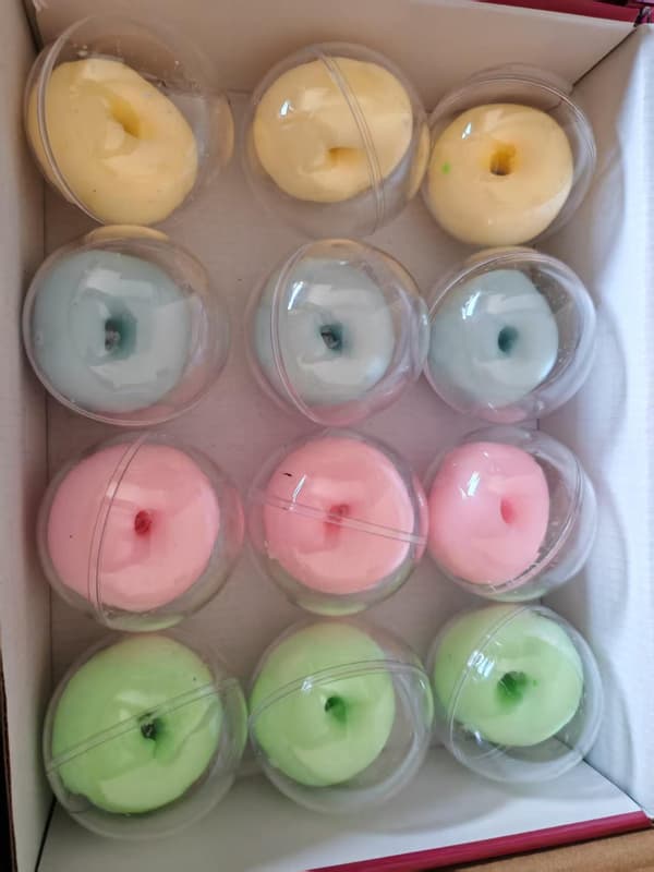 Sprødt Squishy Stresslegetøj - Sprød Donut Squishy 4 Farver Blandet Crispy Donut Squishy 4 Colors Mixed