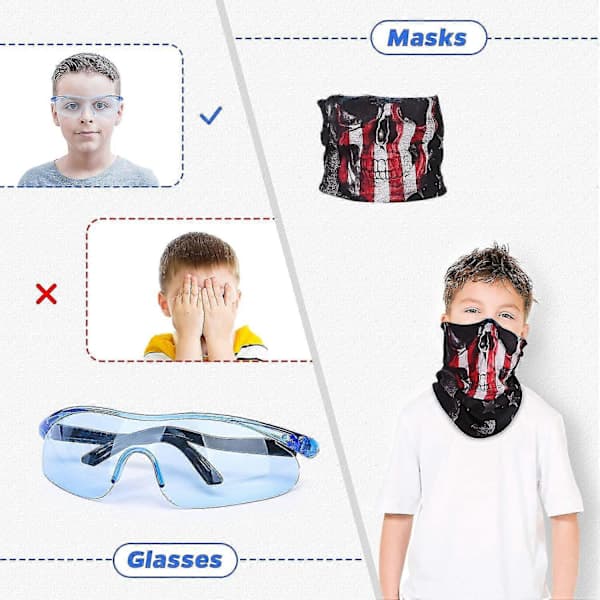Taktisk Vestsett for Barn med Nerf-pistol for Gutter med Tilbehør