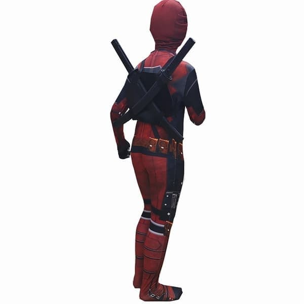 Deadpool-kostume til børn, Deadpool-kostume til Halloween-rollespilsfest, Deadpool-heldragt til børn, Rollespilsæt til alderen 5-13 år, størrelse 150 cm 150cm