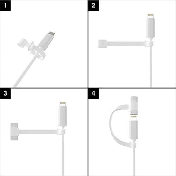 Ladeadapterkabel, hun til hun ladekontakt