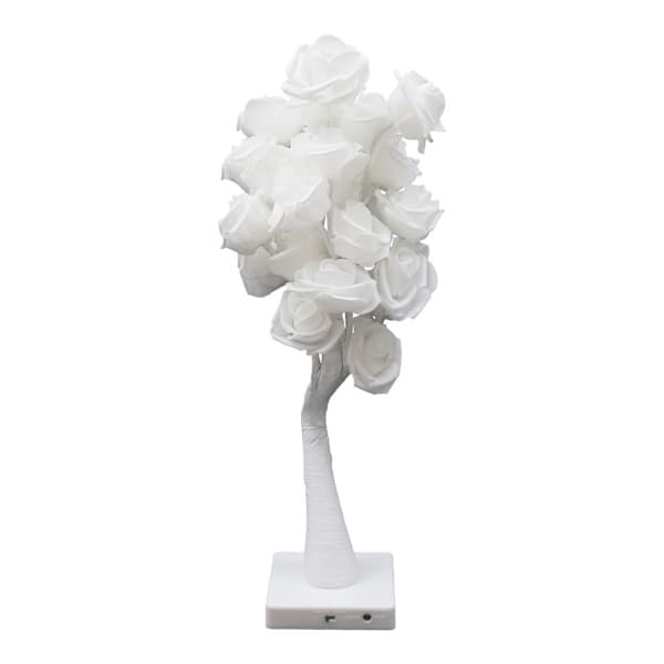 LED-bordlampe roseformet blomstrende roselampe