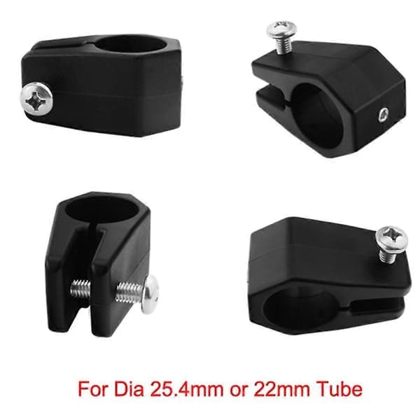 12 stk. nylon bådfastgørelser, sort, passer til 3-bue Bimini Top og yachttilbehør - til 25,4 mm