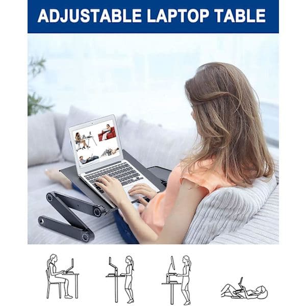 Multifunksjonelt laptopbord med musematte