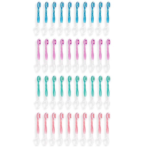 40-pack Mini Engångsresandeborstar - 5-i-1 Funktion