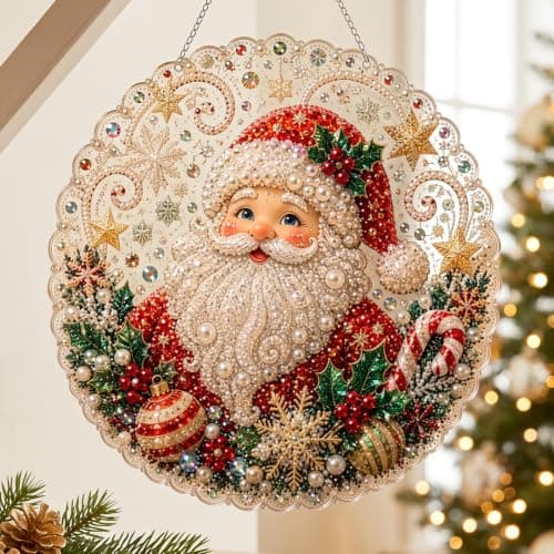 Juleperle Diamantkunst Sæt til Voksne, DIY Håndværksdekoration C Style C