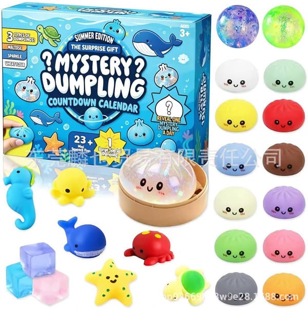 Mystery Dumpling Squishy Punch Box Långsamt stigande stresslindrande fidgetleksak - Stil B Stor Style B Large