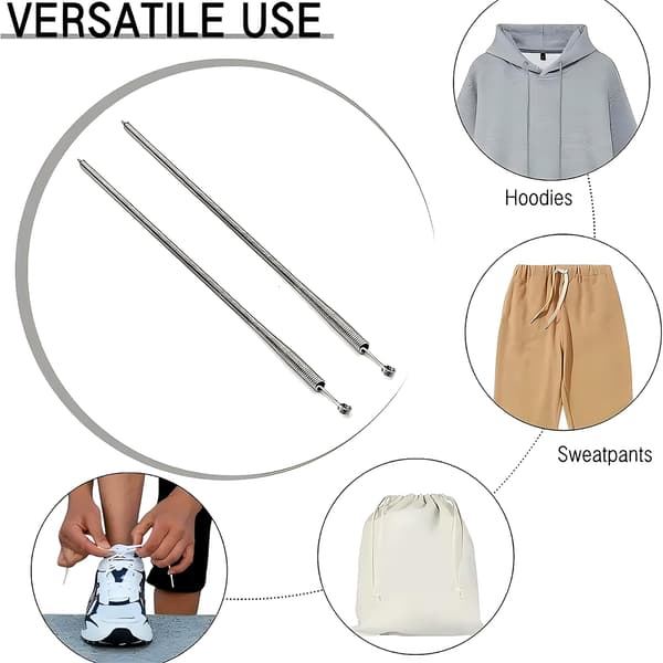 2-pack elastiska trädverktyg med fjäderbelastade ögon för dragskor 2
