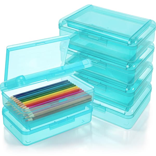 Blulu 6-pack dubbla pennfodral med stor kapacitet, blågrön Teal / 6