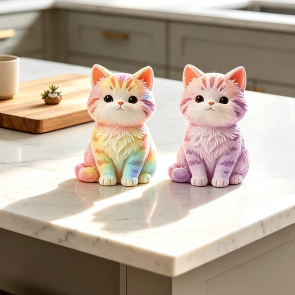 3D Kat Silikoneform, Sød Kat Epoxyharpiksform til Betonstøbning Cat