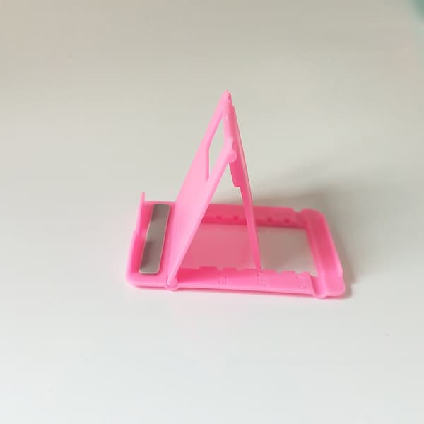 Universal foldbar plastikholder til telefon og tablet pink pink