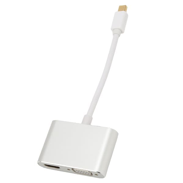 Minidp til HD Multimedia Interface VGA-adapter Plug and Play 4Kx2K 2-i-1 videokonverteringsadapter