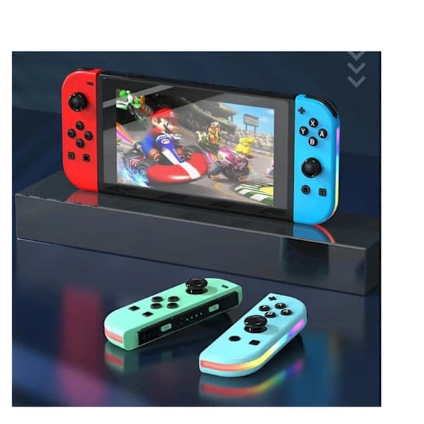 Spillkontroller LED-kompatibel Joy Con Nintendo Switch, grå Gray