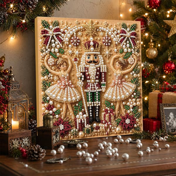 C'eitura Pärlmålningskit 7.87 * 7.87in Nötknäpparbaletten Julkonst Nutcracker Ballet