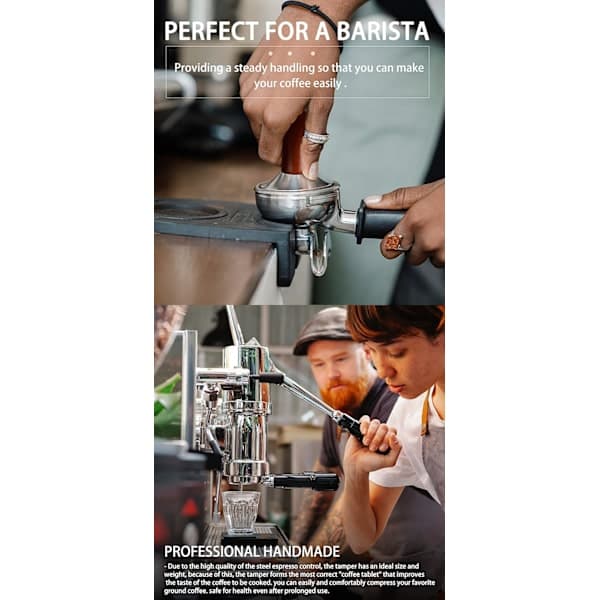 51 mm, espressostamper i rustfritt stål