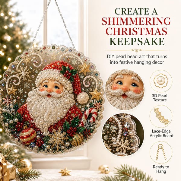 Jul Pärla Diamantmålning Solfångare Kit, DIY Hantverk (#A, 8in) 8in #A