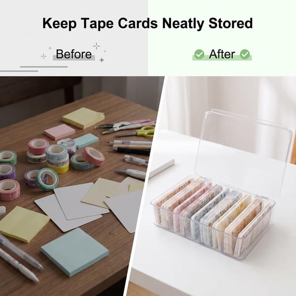 Washi Tejp Organizer med 50 Plast Washi Tejp Organizer Kort