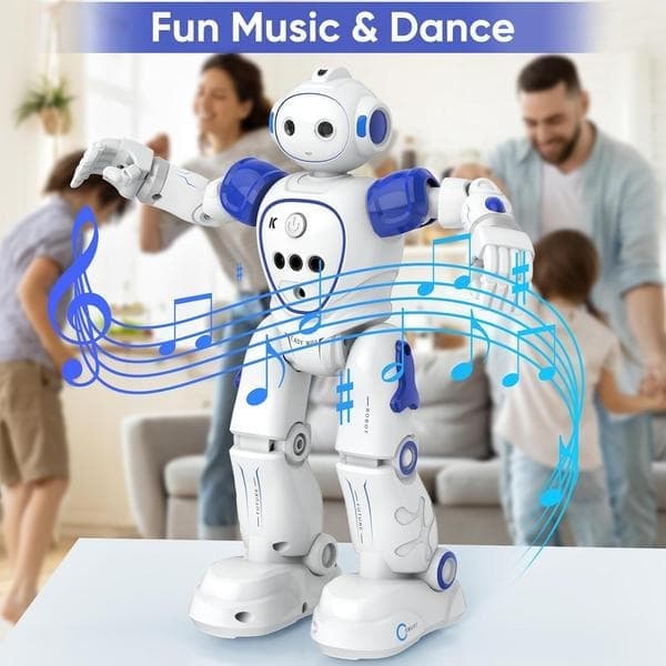 Robotlegetøj, RC-robot til børn med gestusstyring, intelligent programmerbar robot, USB-opladning, musik- og danse-legetøj