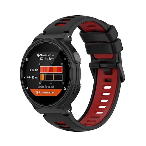 Silikonrem til Garmin Forerunner 220 / 735XT / 235 - Svart