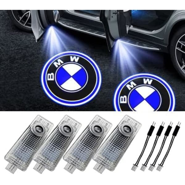 Paris bildörr LED-ljusprojektor, 4-pack 3D Ghost Light Upgrade Välkommen
