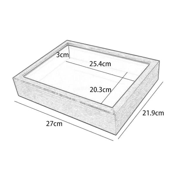 Träskugglåda Ram Djup Skugglåda 21,9 cm x 27 cm Vit Displayfodral Minnesdisplay White