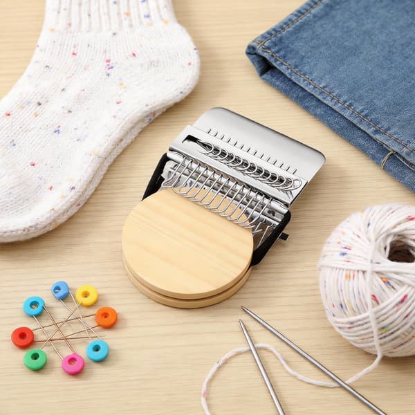 PatchMaker 2.0 Kit, Xincarimo Mini Bærbar Lapning Vævekit, Patchwork Væveværktøjssæt til Hurtig Syreparation, Vævestrikkesæt til