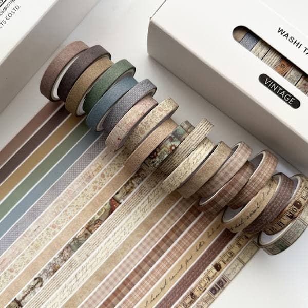 Retro Washi Tape Sæt - 20 Ruller