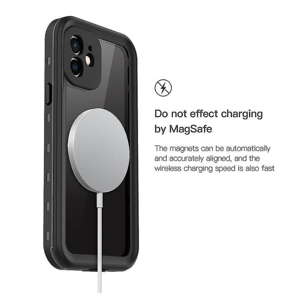 REDPEPPER Dot+ -sarjan läpinäkyvä IP68-vedenpitävä PC+TPU-kotelo iPhone 12:lle