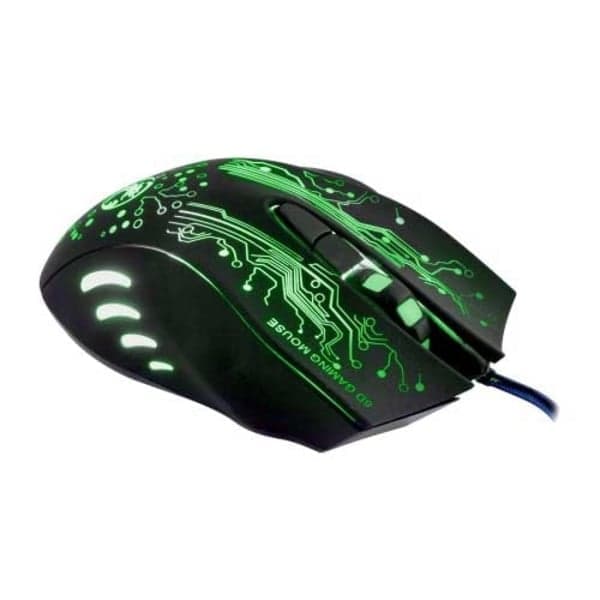 Gamingmus med skiftende lys / Datamus - Estone X9 Svart