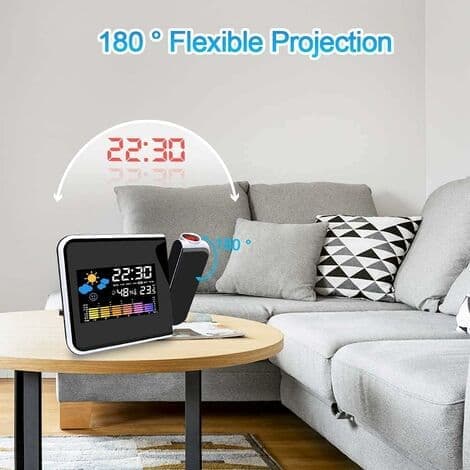 Projisointiherätyskello Katto Projisointiherätyskello Digitaalinen LED Digitaalinen LCD-aika-asemalla