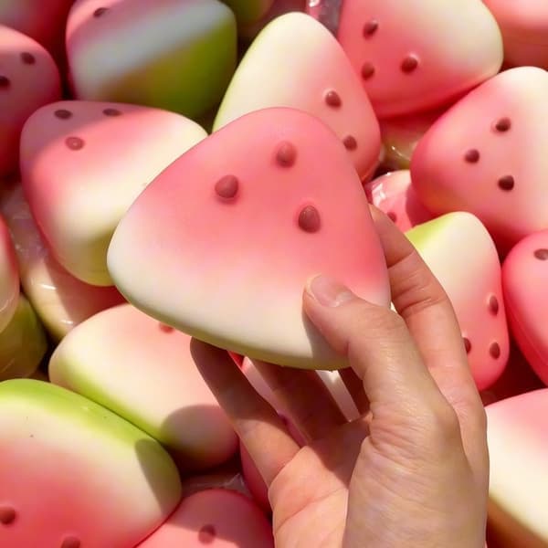1 - 5 st Vattenmelon Taba Squishy, Långsam Återhämtning, Ångestlindrande Leksak 1 st 1PC