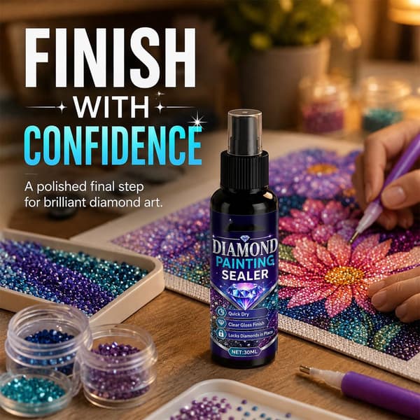 Diamond Art Limförseglingsspray, Diamond Sealer, Diamond Sealer Spray (3-pack)