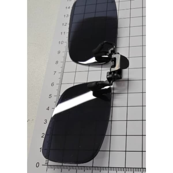 Clip-on solbriller, nattsyn, gule linser