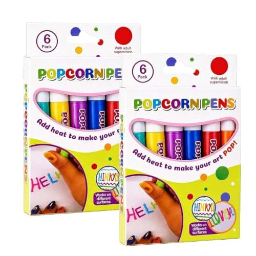 Popcornpennor Puffy, Magiska 3D-konstreliefteckningsmarkörer Kit 6-pack*2