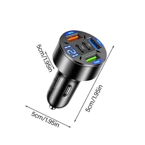 4 USB-porte Superhurtig QC3.0+PD Bilopladeradapter til iPhone Android UK